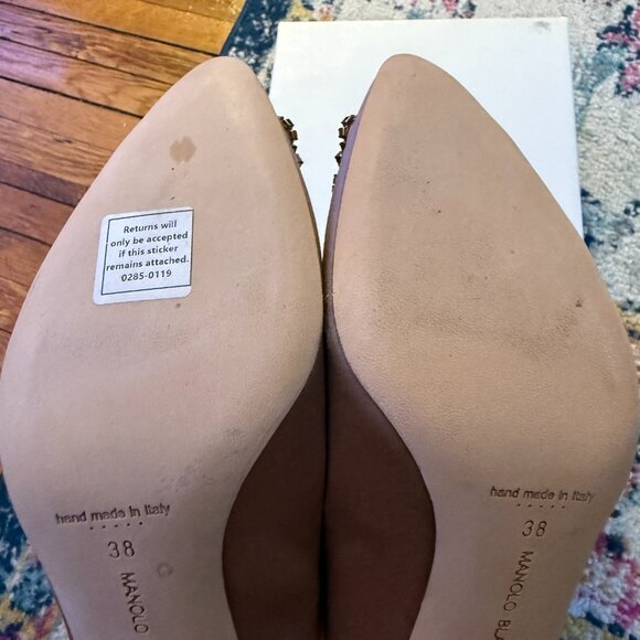 Manolo Blahnik Satin Crystal Embellishment Heels - Picture 11 of 11